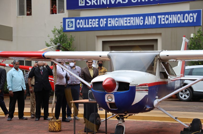  Srinivas University acquires aircraft for engineering course