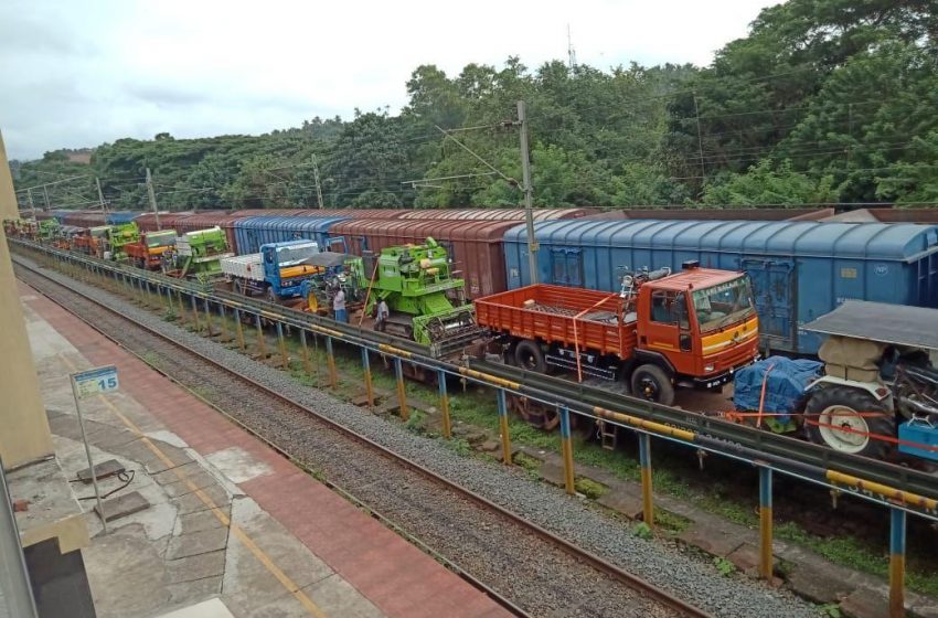  Railways transports harvesters to Surathkal