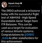  DRDO successfully flight tests Rudram
