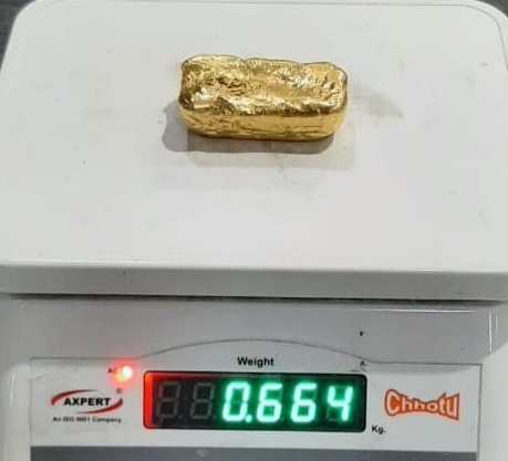  Customs officials seize 664 g of gold, arrest air traveller at Mangaluru Airport