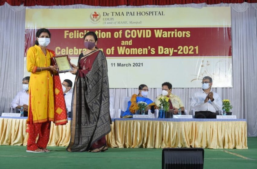  International Women’s Day: COVID warriors felicitated at Dr TMA Pai Hospital