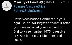  COVID vaccination certificate is your right
