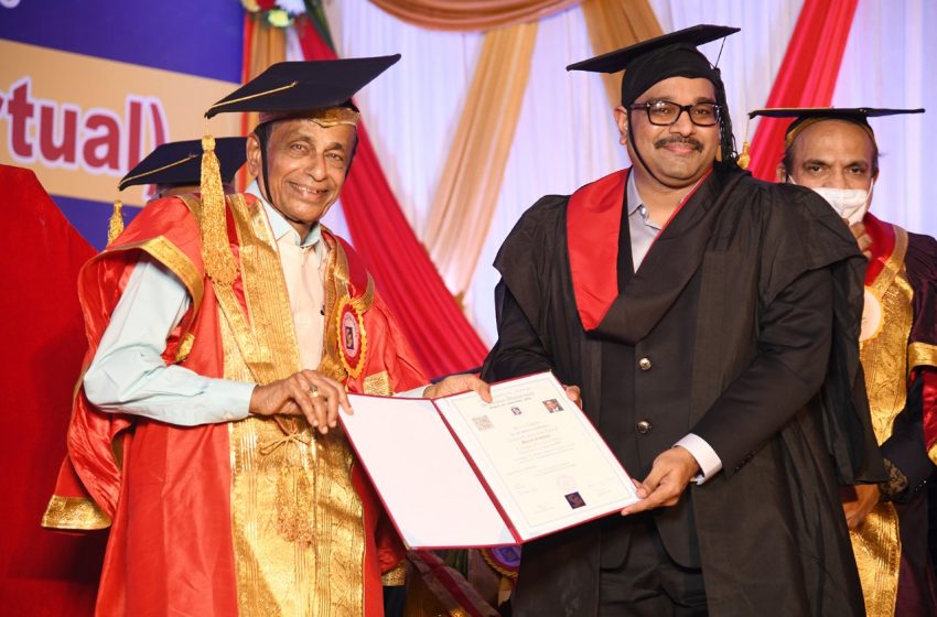  Dr K Sai Manoj awarded Doctor of Science degree