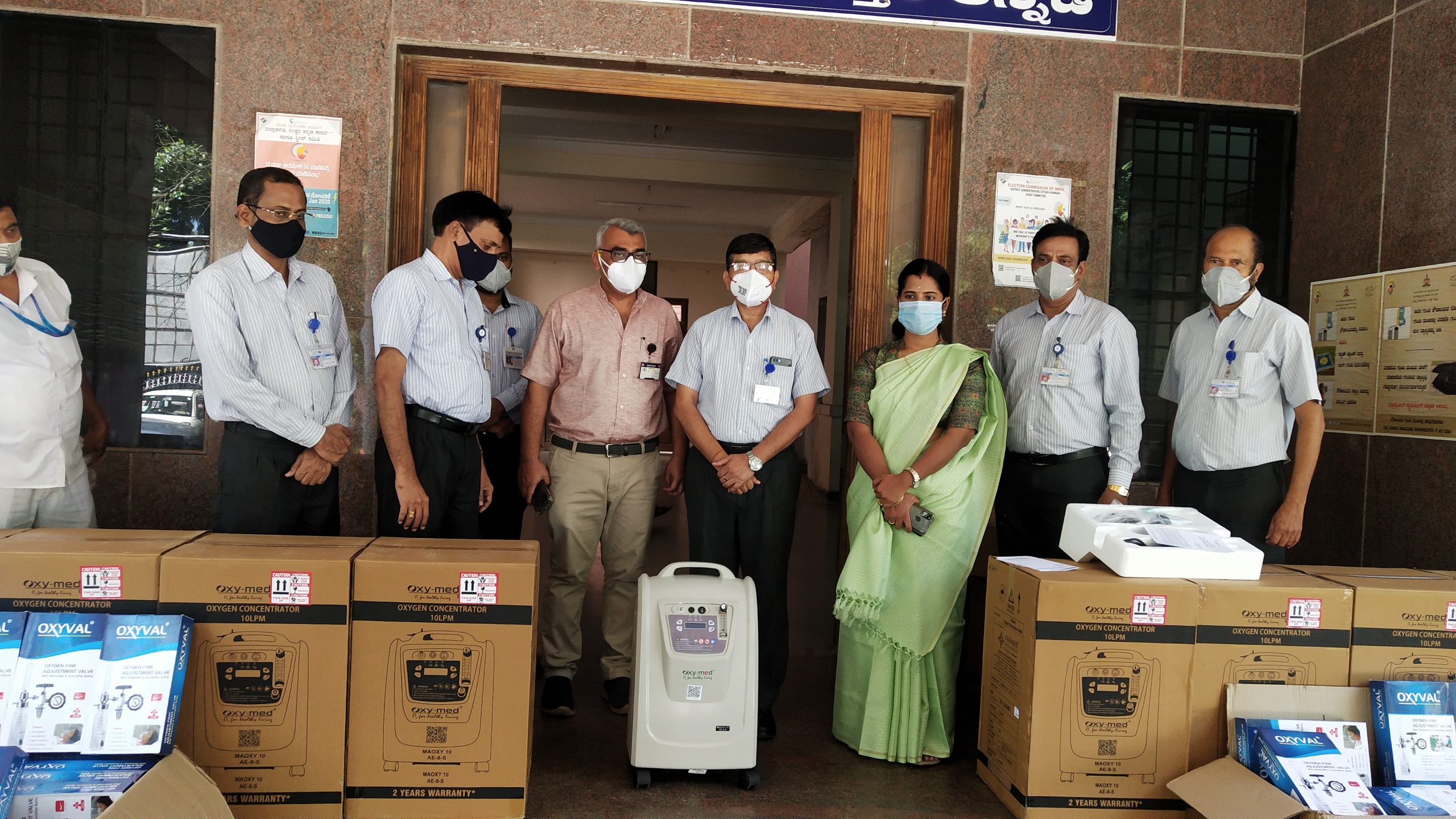 Kaiga donates medical equipment to Uttara Kannada