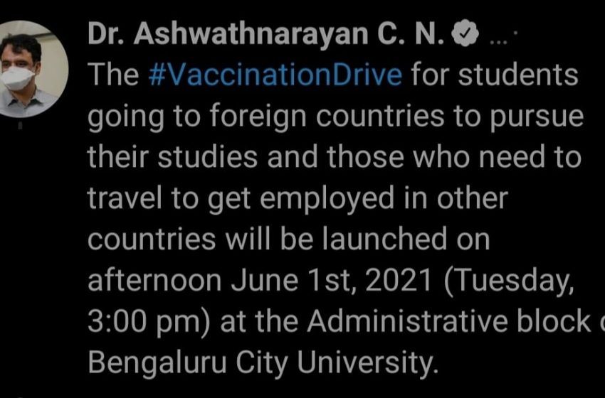  Special vaccination drive for students and employees going abroad
