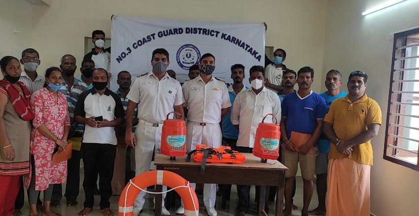  Coast Guard Karnataka sensitizes fishermen about safety and security at sea