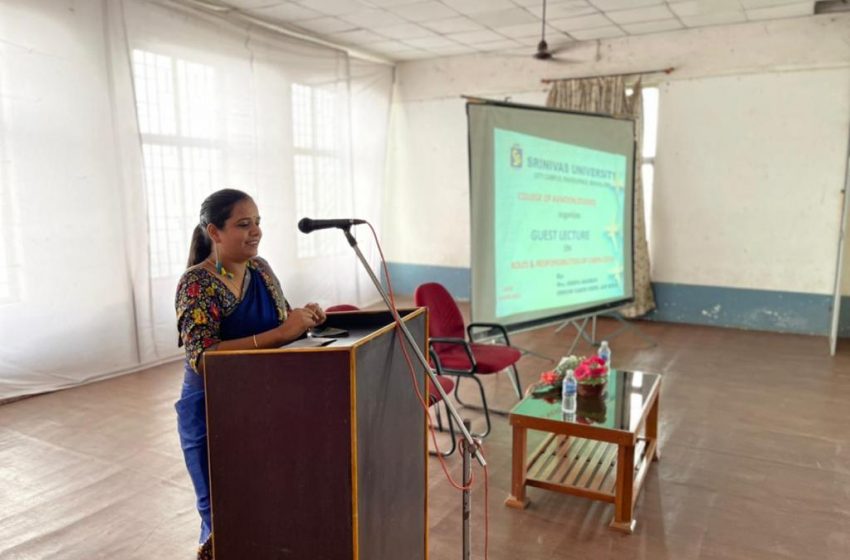 Srinivas University organizes guest lecture on ‘Roles and Responsibilities in Cabin Crew Management’