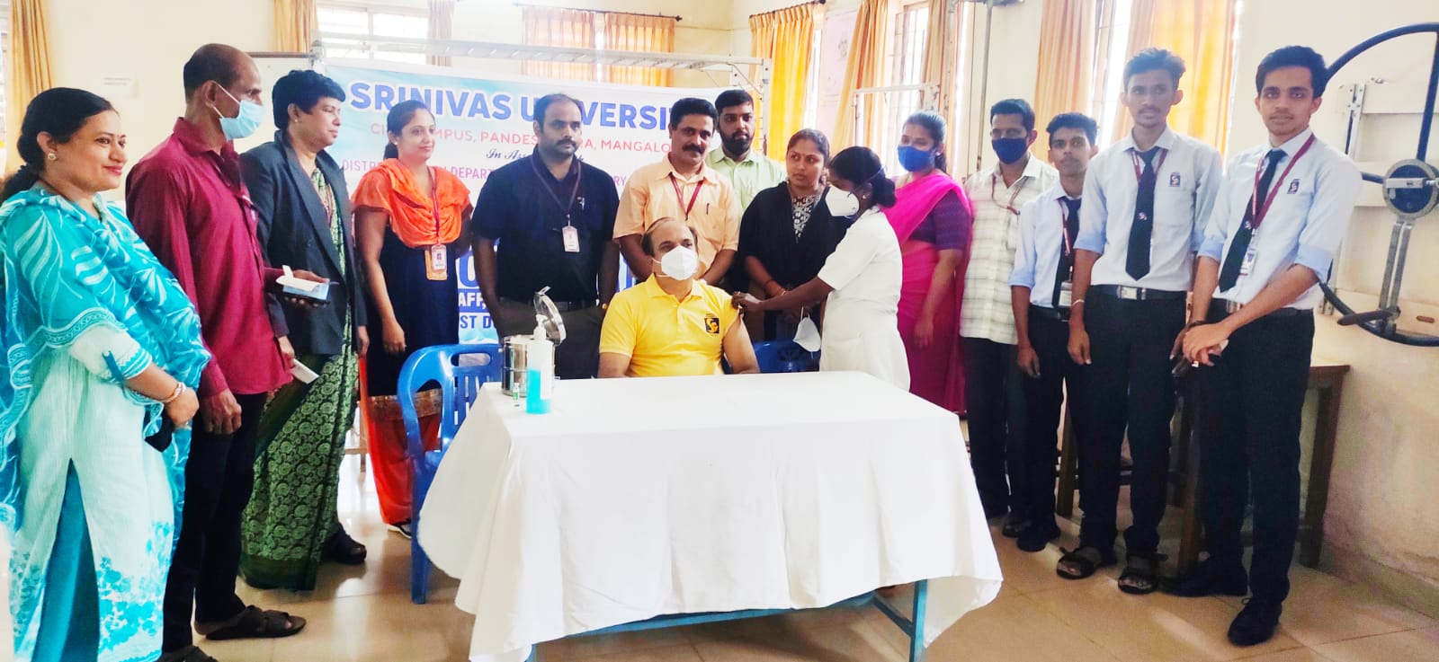 Free Covid vaccination drive held at Srinivas University