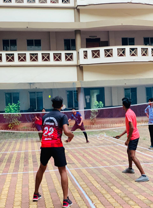  Srinivas University: College of Aviation Studies organizes inter-class badminton doubles for men