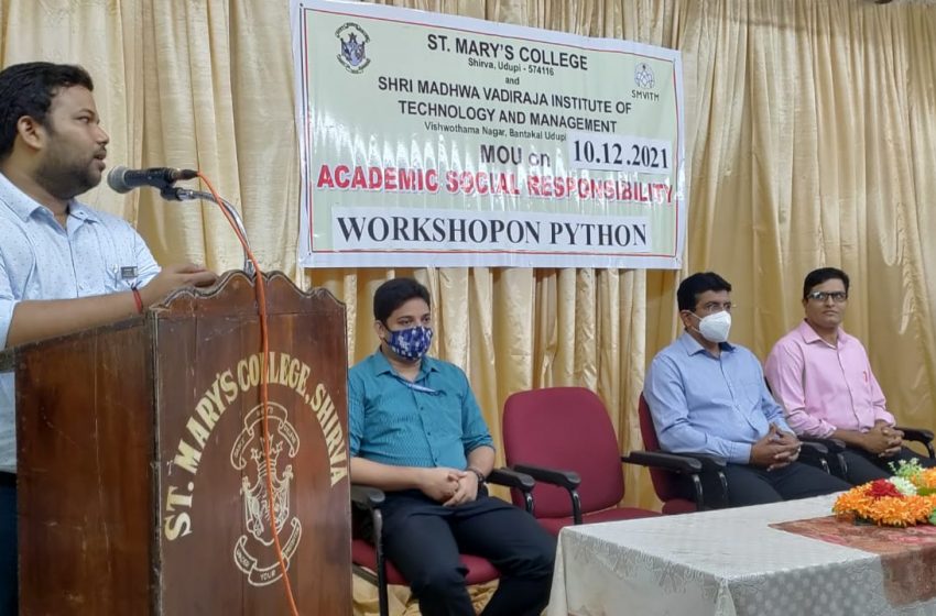  Workshop on Python Programming held at St Mary’s College