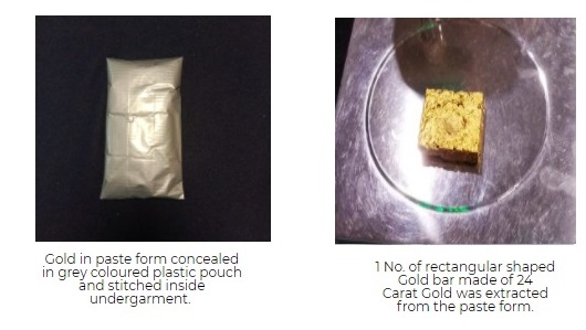  Gold worth Rs 36.43 lakh seized at Mangaluru Airport