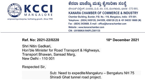  KCCI urges Gadkari to expedite Shiradi Ghat tunnel project