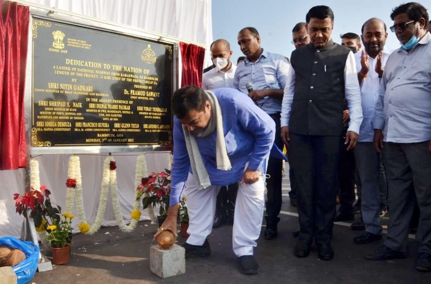  Nitin Gadkari inaugurates four laning of National Highway 66 at Goa