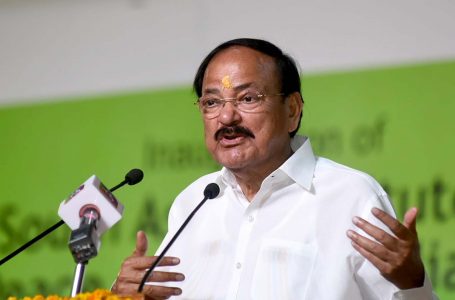 The Vice President, Shri M. Venkaiah Naidu addressing at the inauguration of the South Asian Institute of Peace and Reconciliation at Dev Sanskriti Vishwavidyalaya, in Haridwar on March 19, 2022.