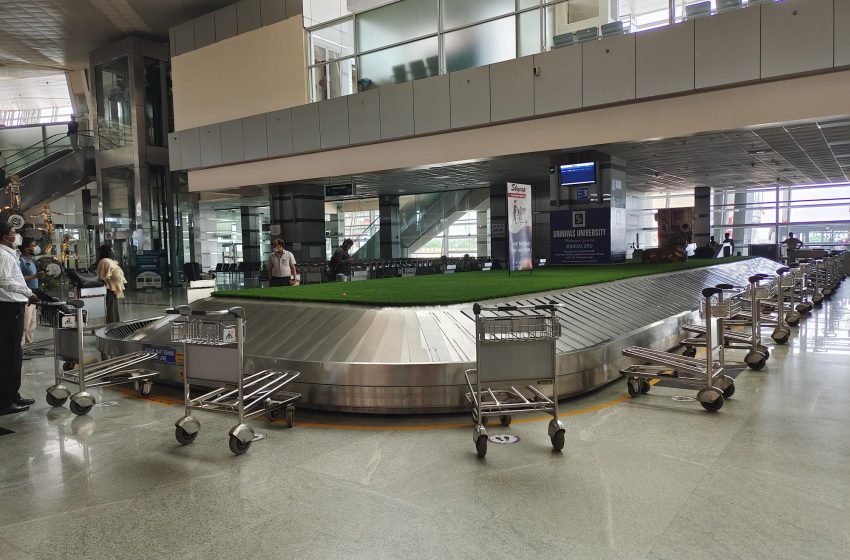  Mangaluru Airport arranges trolleys for passengers at baggage belts