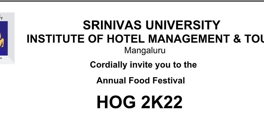  Srinivas University to organize HOG-2K22