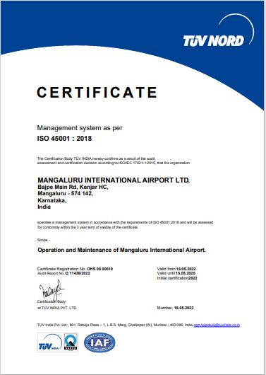  Mangaluru Airport bags Integrated Management Systems at one go