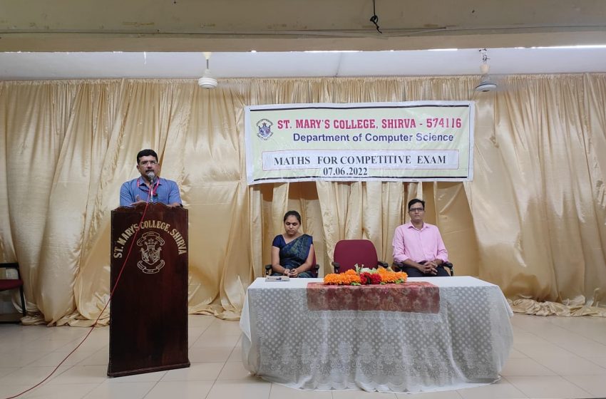 St Mary’s College organizes Workshop on Maths for Competitive Exam