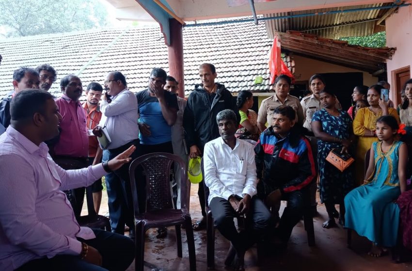  Minister Srinivas Poojary visits flood affected villages in Uttara Kannada