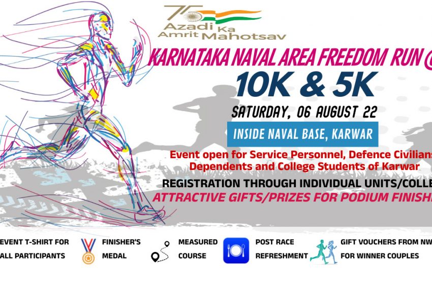  Karnataka Naval Area Freedom Run @75 on Aug 6