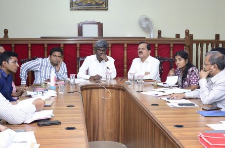 Minister Srinivas Poojary chairs review meeting in Karwar