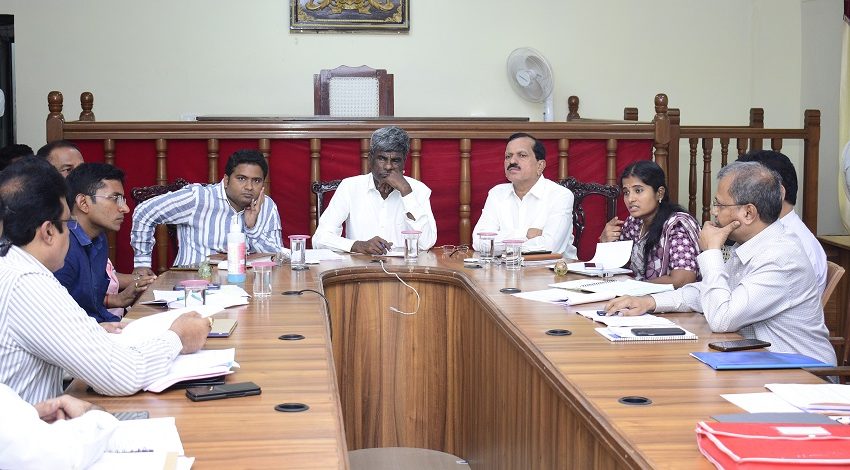  Minister Srinivas Poojary chairs review meeting in Karwar