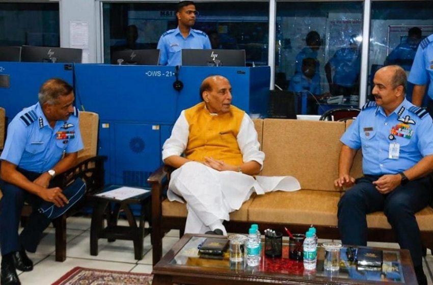  Rajnath Singh visits premier radar station of IAF