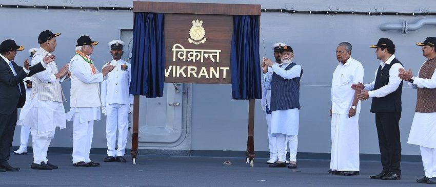  PM Modi commissions India’s first indigenous aircraft carrier INS Vikrant