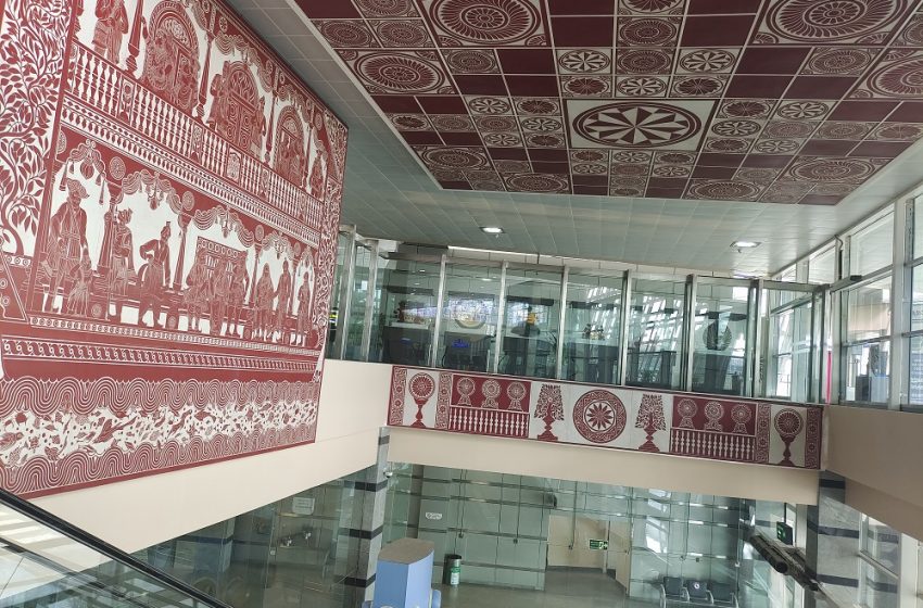  Kaavi Kale art form finds its way to Mangaluru International Airport