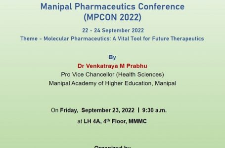 MCOPS to organize Manipal Pharmaceutics Conference