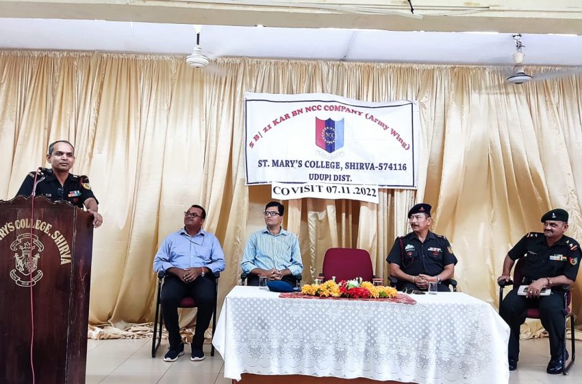  Udupi Commanding Officer Col RK Singh visits St Mary’s College