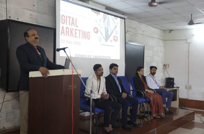  Faculty Development Program on Digital Marketing held at Srinivas University