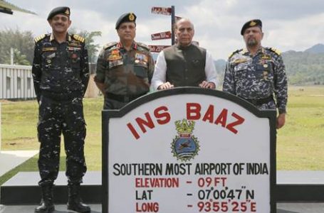 Rajnath Singh visits Indira Point during his visit to Andaman & Nicobar Islands