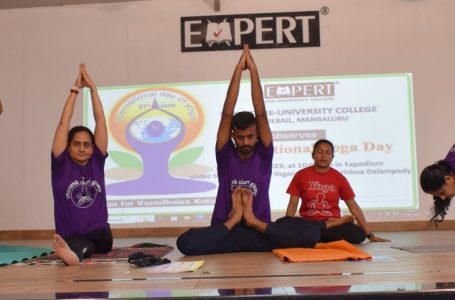 Expert PU College Celebrates International Day of Yoga