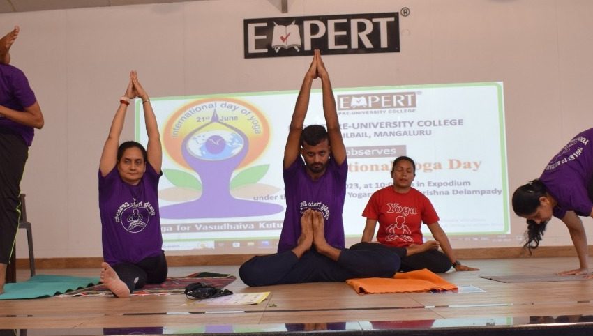  Expert PU College Celebrates International Day of Yoga