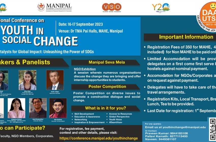  MAHE to Host 4th National Conference on Youth in Social Change