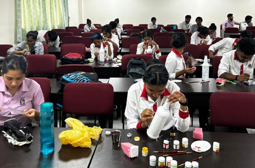  Srinivas University: Institute of Aviation Studies Inspires Creativity with Bottle Painting Competition