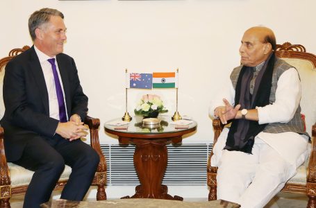 Rajnath Singh holds bilateral talks with Richard Marles