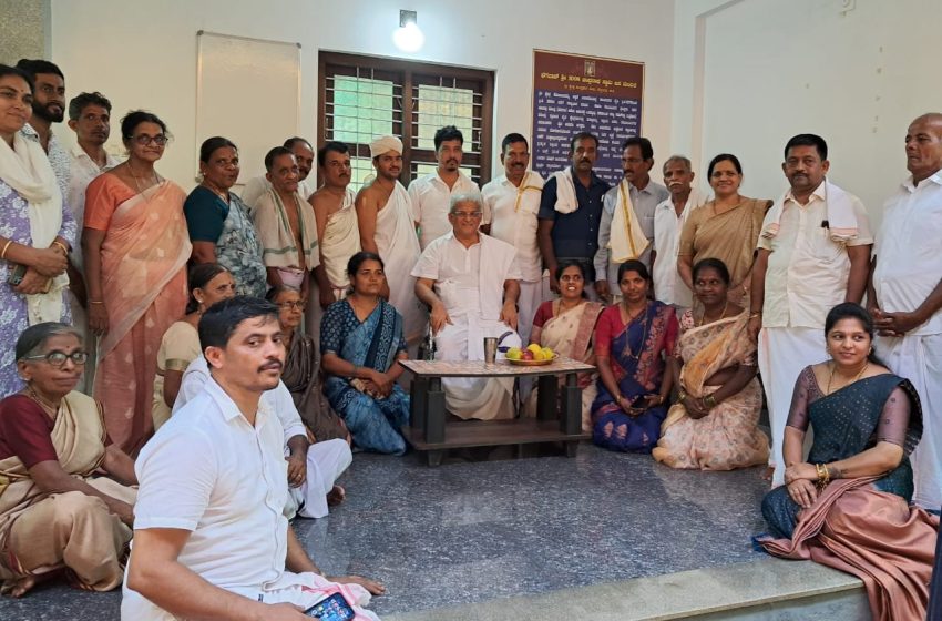  Veerendra Heggade visits Shishila Basadi
