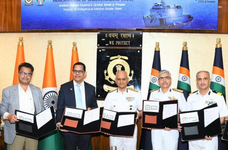 Indian Coast Guard inks MoU with private sector for indigenous marine grade steel to enhance indigenous content in shipbuilding