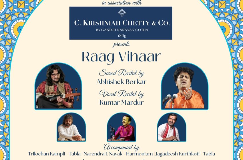  Sangeet Bharati Foundation to Present ‘Raag Vihaar’ Hindustani Classical Music Program in Mangaluru