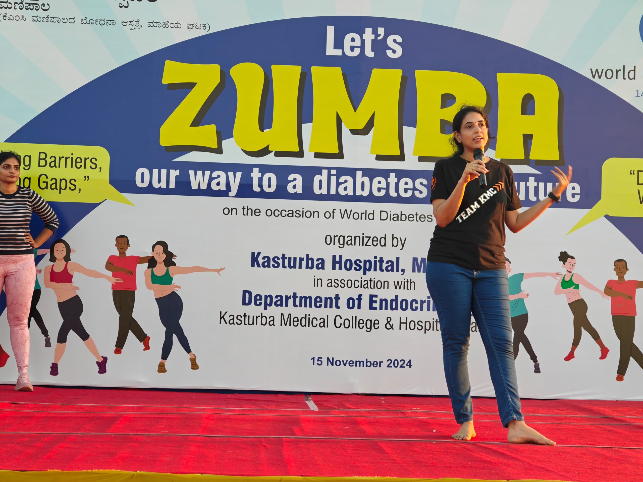 Kasturba Hospital Observes World Diabetes Day with Zumba Session at Malpe Beach