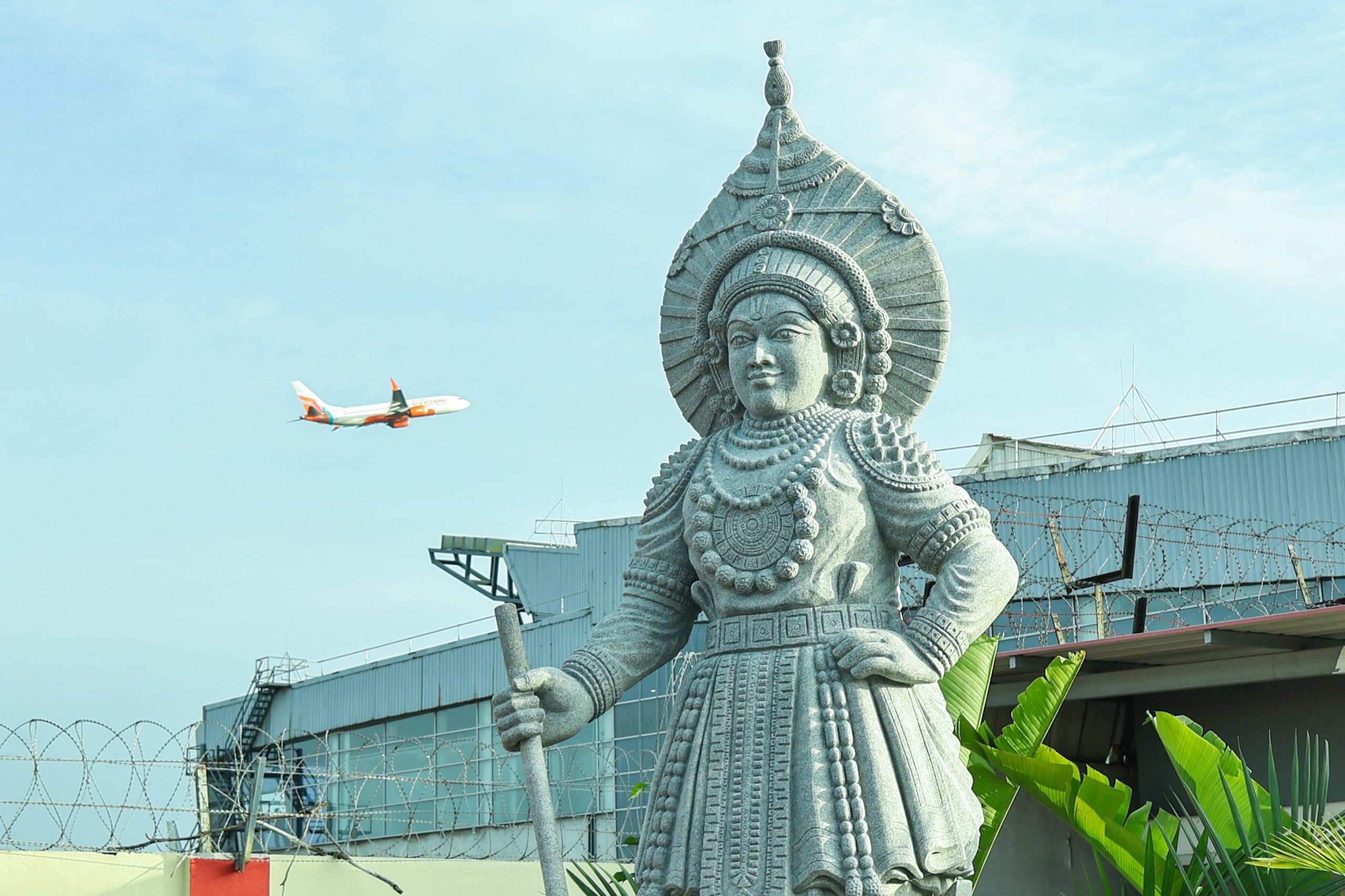 Majestic Granite Yakshagana Statue Unveiled at Mangaluru International Airport Departure Area