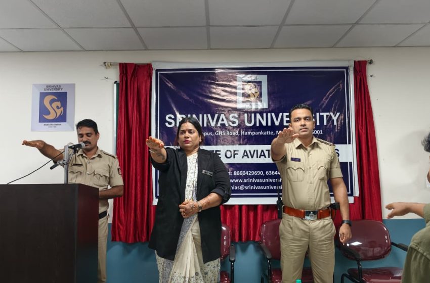  Srinivas University: Drug Awareness Programme Held at Institute of Aviation Studies